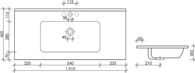 Мебельная раковина Ceramicanova Element CN7003 100 Sancos — Оригинал