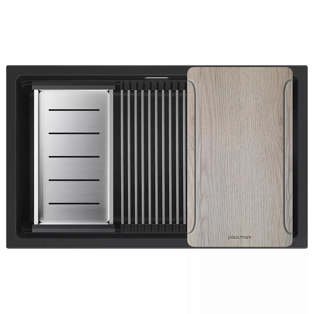 Мойка кухонная Paulmark Lumi-Multi Sink 74 Uni LU-MULTI 74-AN антрацит Sancos — официальный сайт