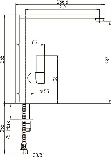 Смеситель для кухни Paini Cucina 64CR579Q90KM