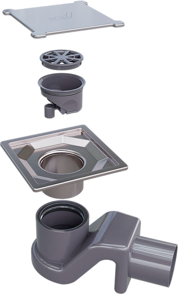 Душевой трап RGW Shower Drain SDR-13, 11х11 см, хром