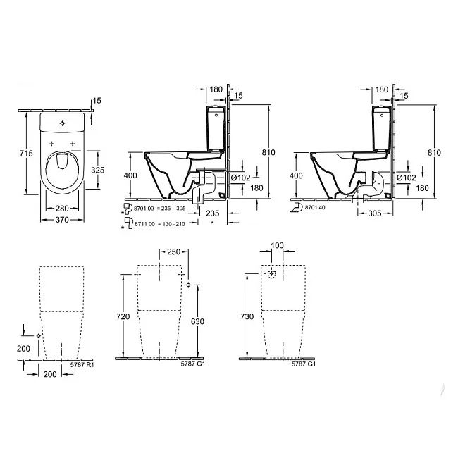Чаша для унитаза-компакта Villeroy & Boch Architectura 5691R001 Sancos — Оригинал