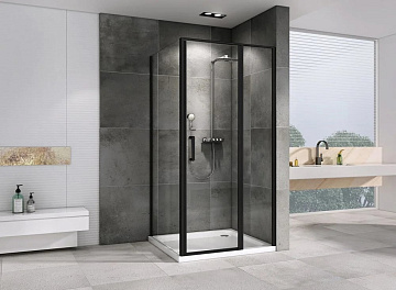Душевой уголок Abber Sonnenstrand AG04120BS-S70B 120x70, профиль черный, стекло прозрачное