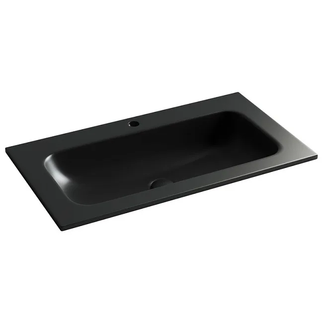 Мебельная раковина Ceramicanova Grace прямоугольная черная матовая 81 см CN7012MB Sancos — Оригинал