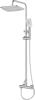 Душевая стойка BelBagno Acqua ACQUA-DOCM-CRM, хром