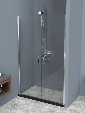 Душевая дверь в нишу BelBagno Uno B-2-120-C-Cr стекло прозрачное