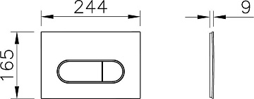 Система инсталляции для унитазов VitrA V-Fix Core 732-5800-01, с кнопкой смыва Root R 740-2280 хром