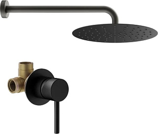 Душевой комплект Plumberia Selection Ixo KITXO01NOKING С ВНУТРЕННЕЙ ЧАСТЬЮ, черный матовый