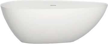 Ванна из искусственного камня Salini Paola In S-Stone 170x80 см, отдельностоящая, матовая белая, ова