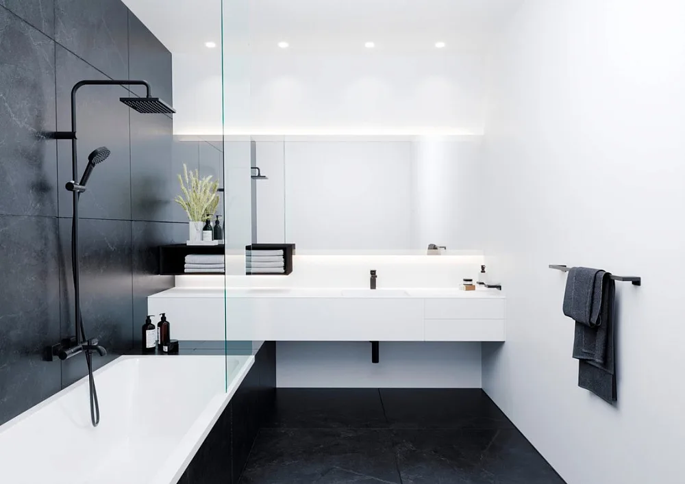 Смеситель для раковины Hansgrohe Vernis Shape 71561670 черный Sancos — официальный сайт