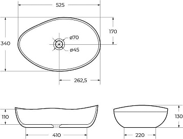 Накладная раковина BelBagno BB1362 53