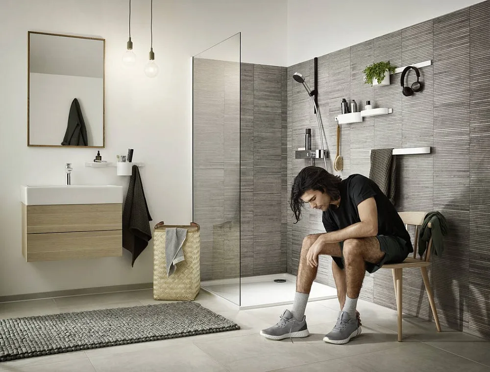 Термостатический смеситель Hansgrohe ShowerTablet Select ShowerTablet Select 24360000 для душа, хром Sancos — официальный сайт