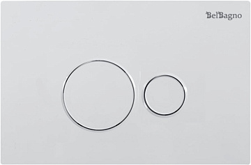 Комплект BelBagno BB026/BB082BL, с кнопкой смыва белой глянцевой