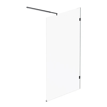 Душевая перегородка AM.PM X-Joy W94WI-120-F1-BTE 120x195, фурнитура черная, стекло прозрачное