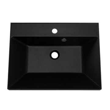 Мебельная раковина BelBagno BB600/450-LV-ART-AST-NERO черная матовая