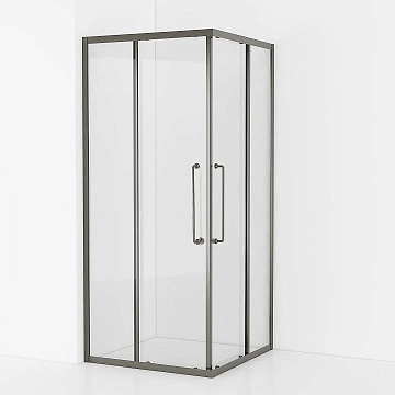 Душевой уголок Cezares Relax RELAX-304-A-2-80-C-GM 80x80, профиль оружейная сталь