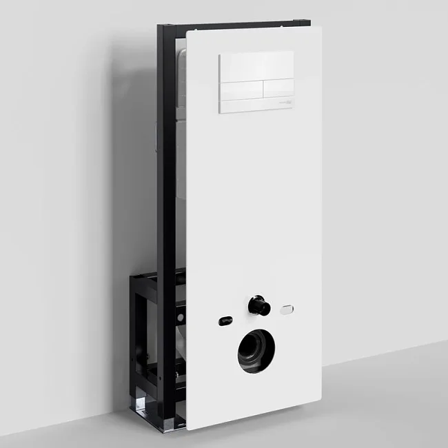 Система инсталляции для унитазов Wasserkraft Glan 66TLT.010.ME.WH.WH04, с кнопкой смыва белой Sancos — Оригинал