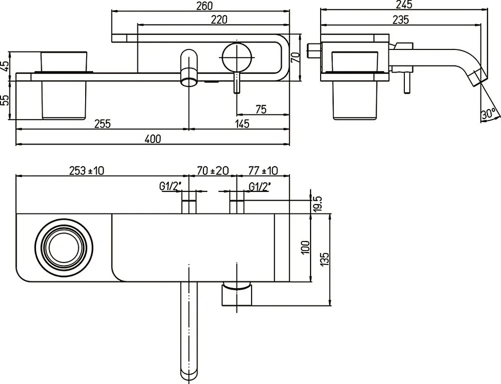 Смеситель для раковины Paini PAD PDCR208B0 Sancos — официальный сайт