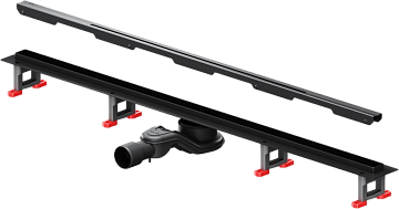 Душевой трап (лоток) AM.PM MasterFlow Slim line 100 см, черный матовый
