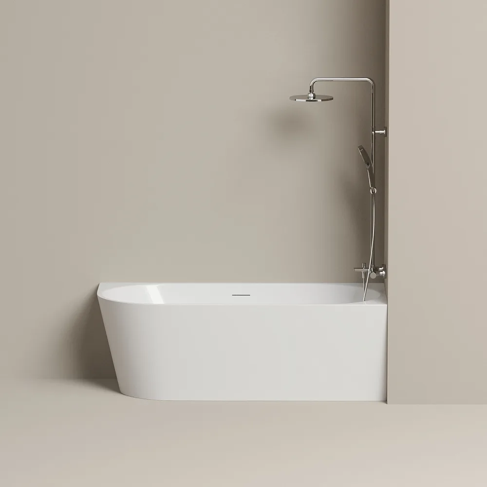 Акриловая ванна Sancos Грань (Edge) FB23R 170x80 см, угловая, правая, белая, со сливом-переливом Sancos — официальный сайт