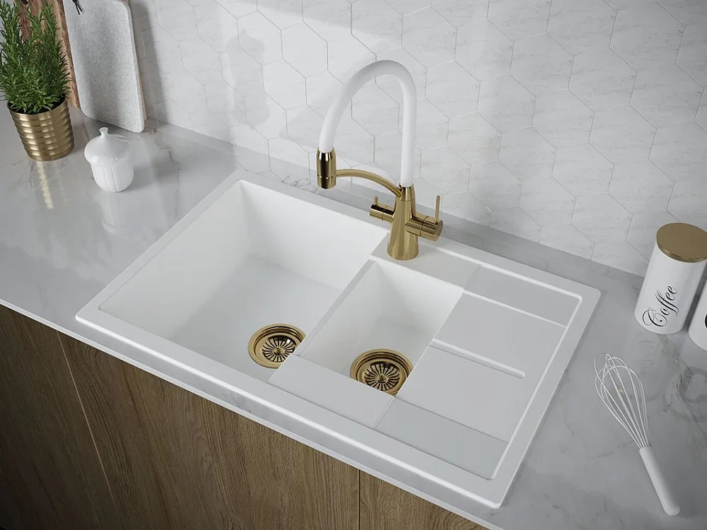 Смеситель для кухни Paulmark Siegen Si213111-Gw золото, с гибким изливом Sancos — официальный сайт