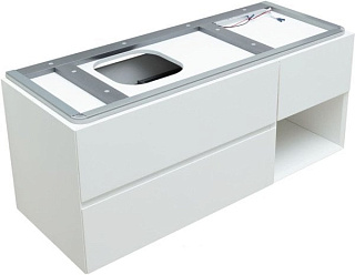 Тумба под раковину без столешницы Allen Brau Infinity 120 L подвесная, белый матовый