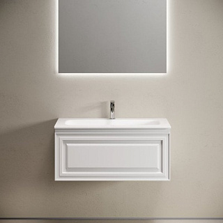 Тумба с раковиной Sancos Very 90 подвесная, bianco, раковина СN7019