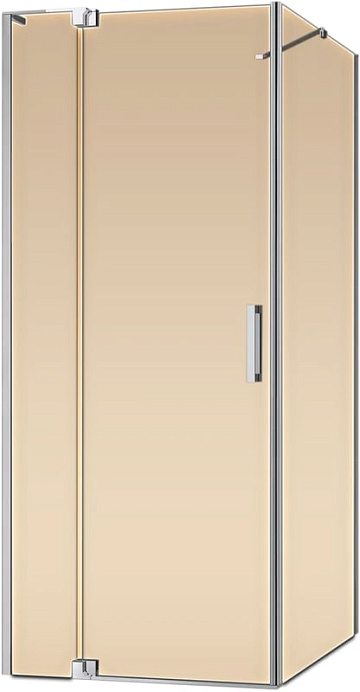 Душевой уголок Cezares Slider AH 1 80-90/100 BR Cr профиль хром, стекло бронза