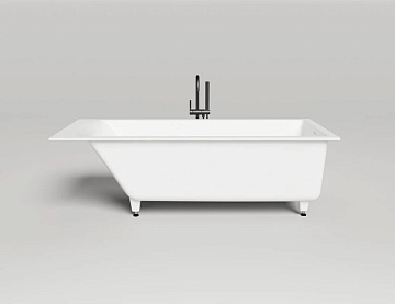 Ванна из искусственного камня Salini Cascata Kit S-Stone 180x80 см, встраиваемая, матовая белая, на 