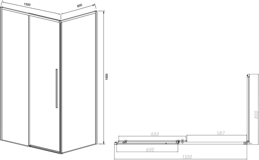 Душевой уголок Vincea Slim-N VSR-4SN8013CL 130х80 см, профиль хром Sancos — официальный сайт