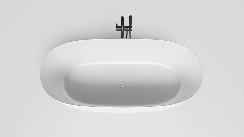 Ванна из искусственного камня Salini Sofia Light S-Sense 165x75 см, отдельностоящая, белая, овальная Sancos — официальный сайт