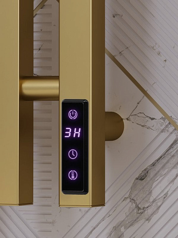 Полотенцесушитель электрический APEXTERMO Сириус SR10112GLB 1100x120 с крючками, золотой матовый