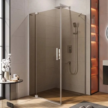 Душевой уголок Cezares Slider AH 1 100-90/100 BR Cr профиль хром, стекло бронза