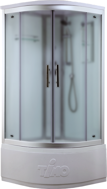 Душевая кабина Timo Standart T-6690SF Silver Fabric с высоким поддоном, профиль хром