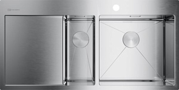 Мойка кухонная Omoikiri Akisame 100-2-IN-R нержавеющая сталь