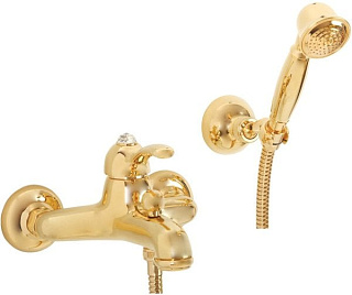 Смеситель для ванны с душем Migliore Lem Swarovski 18890, золото