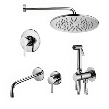 Комплект для ванной Paffoni Light KITZLIG011CR006 С ВНУТРЕННЕЙ ЧАСТЬЮ, хром