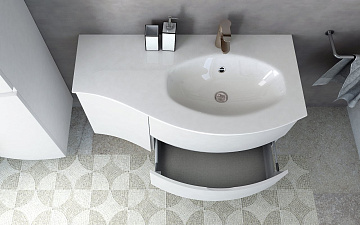 Мебельная раковина Cezares 50154 104х52 R bianco