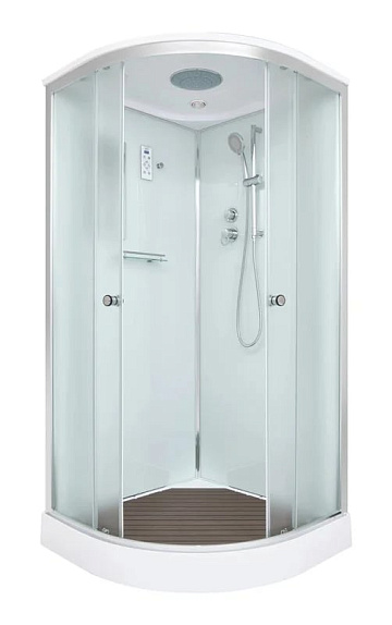 Душевая кабина DTO D09S 90х90, профиль хром, стекло матовое