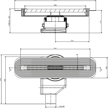 Душевой трап (лоток) Pestan Confluo Slim Line 300, с решеткой