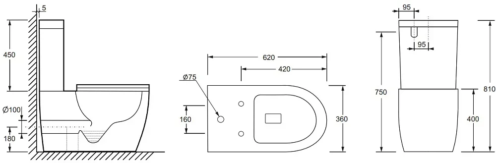 Бачок для унитаза Ceramicanova Mia Rimless CN1801-T Sancos — официальный сайт
