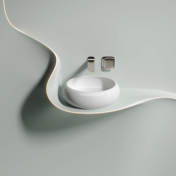Накладная раковина Ceramicanova Element CN6050 белая глянцевая