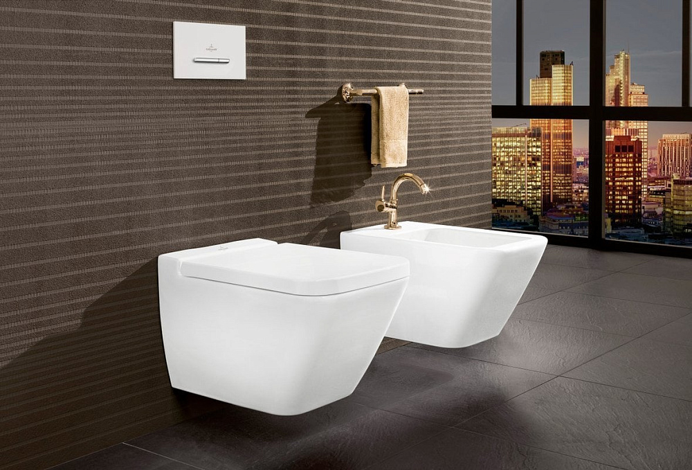 Биде подвесное Villeroy & Boch Finion 446500R1 alpin, ceramicplus