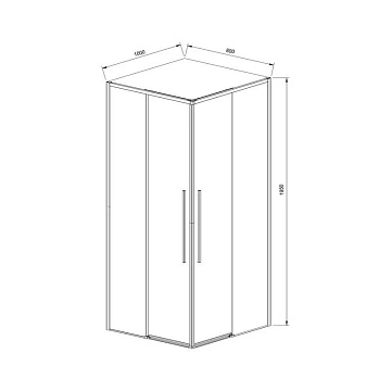 Душевой уголок Vincea Slim-N VSS-4SN8010CL 100x80, профиль хром