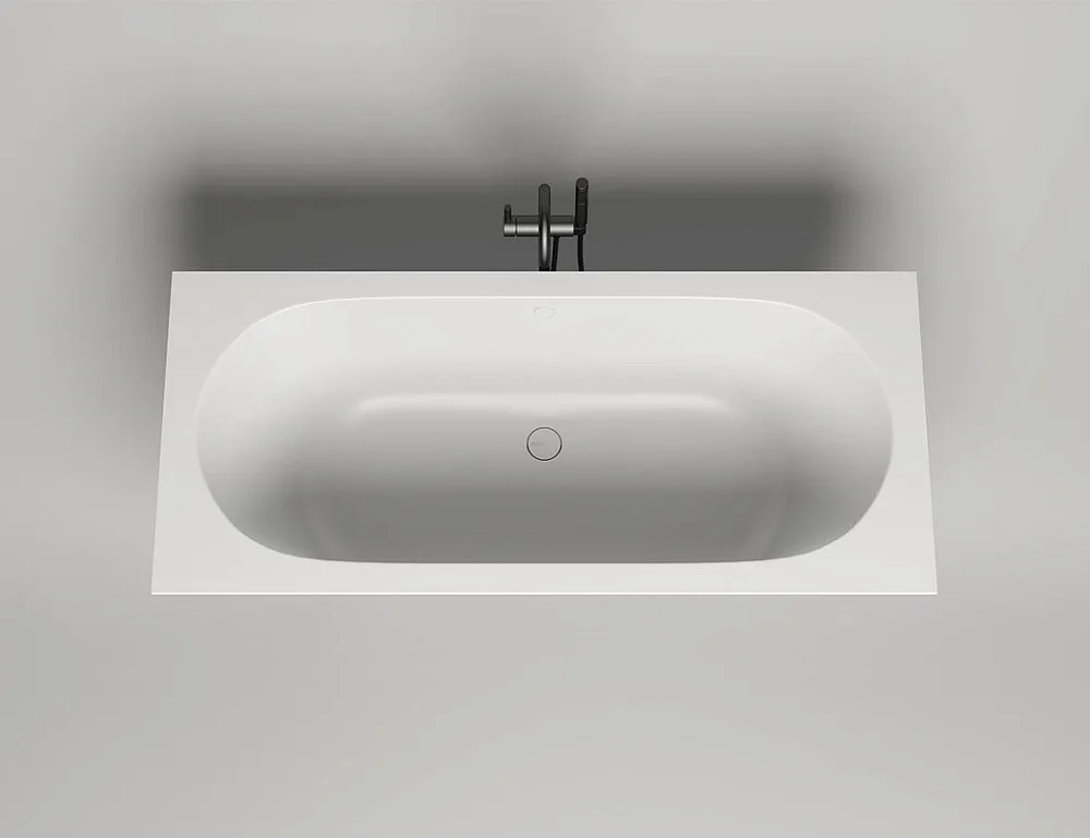 Ванна из искусственного камня Salini Ornella Axis S-Sense 180x80 см, встраиваемая, матовая белая, на Sancos — официальный сайт