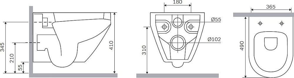 Унитаз подвесной AM.PM Spirit V2.0 C701700SC