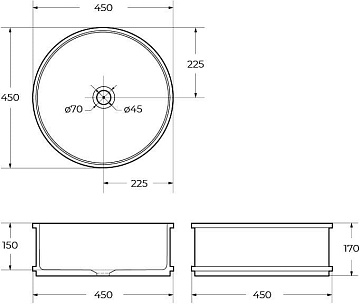 Накладная раковина BelBagno BB1383