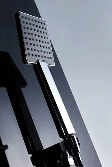 Душевая кабина Orans SR-89102LS, черная, с хамамом и сиденьем