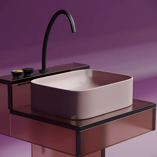 Накладная раковина Ceramicanova Element CN6052MP розовая матовая Sancos — Оригинал