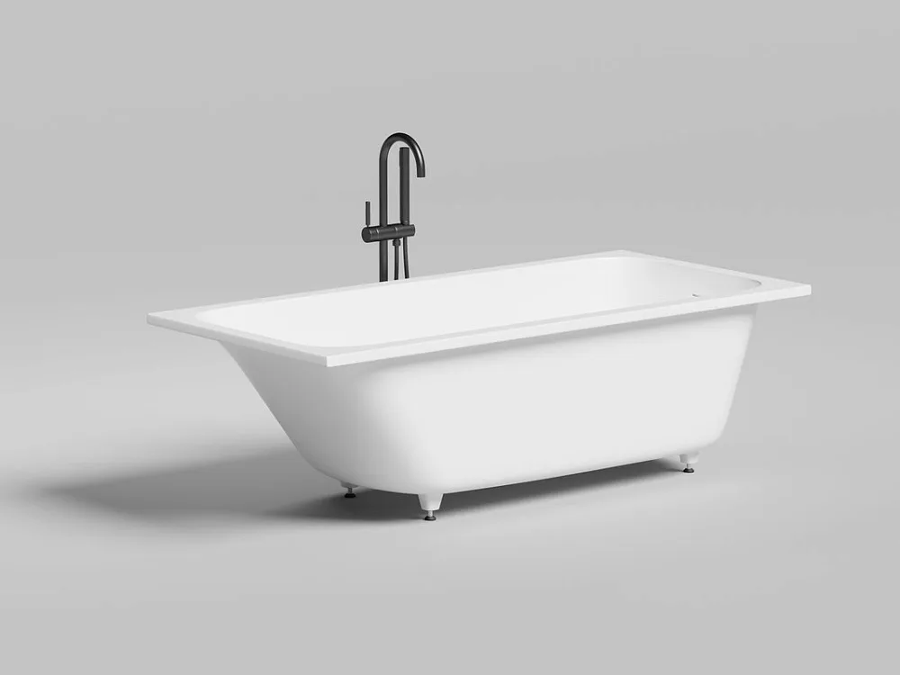 Ванна из искусственного камня Salini Orlanda Kit S-Sense 170x80 см, встраиваемая, матовая белая, на  Sancos — официальный сайт