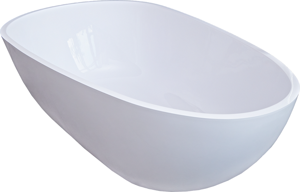 Ванна из искусственного камня Marmo Bagno Венеция 170x85 см, отдельностоящая, белая, овальная